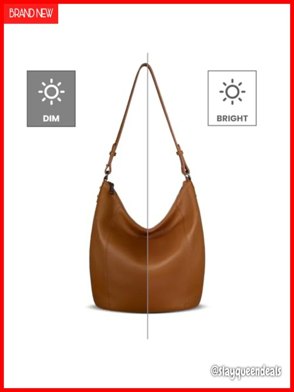 Genuine Leather Hobo Shoulder Bag Women Crossbody Tote